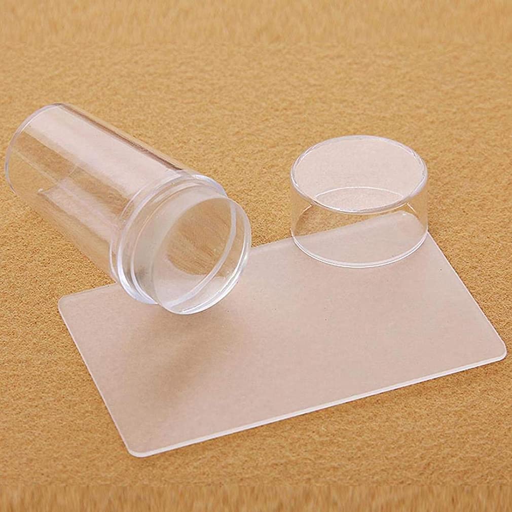 Nicejoy Nail Art Stamper, Nail Stamp Kit, Silicone Soft Nail Stamp Scraper Polish Image Varnish Stamp Nail Art