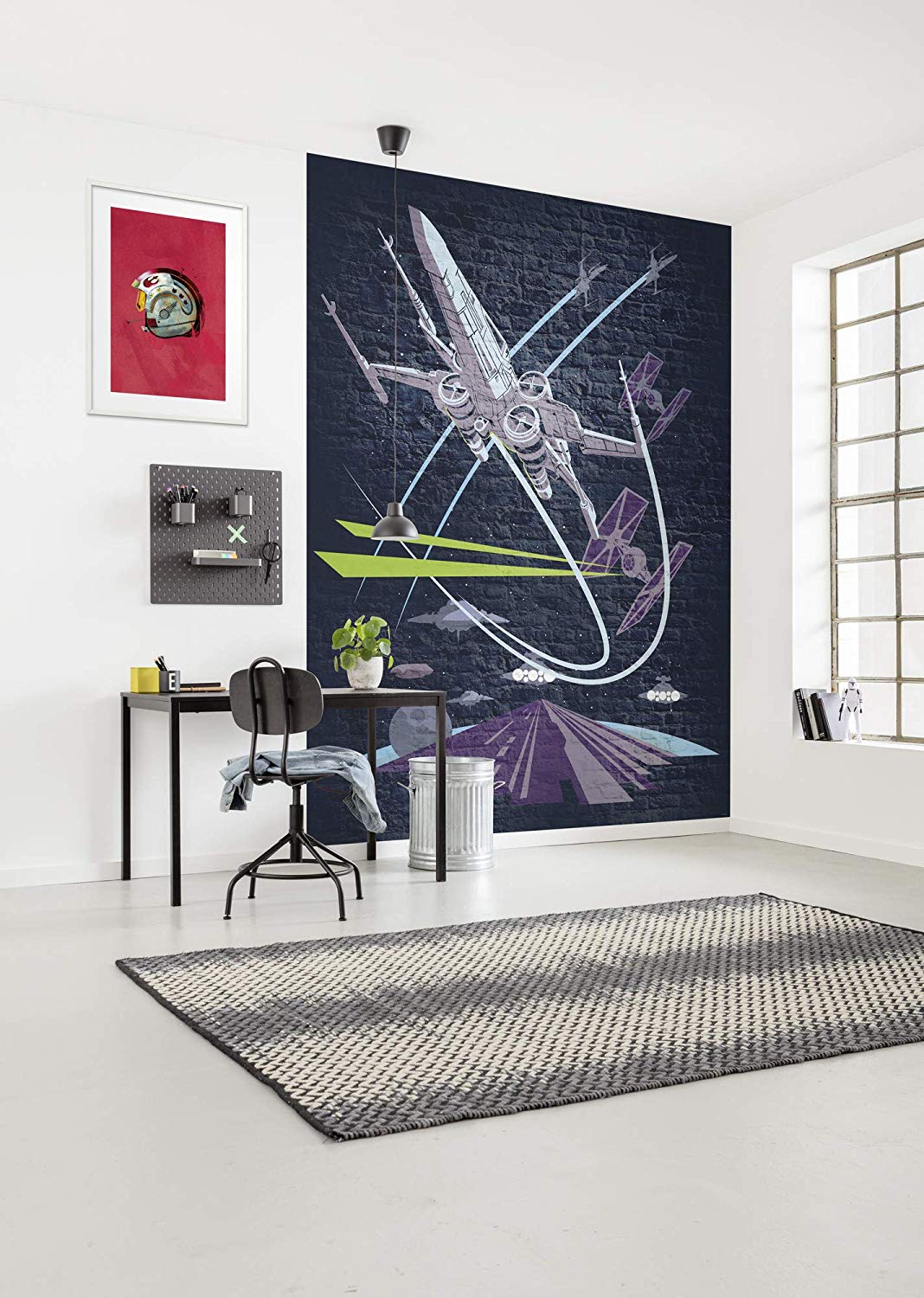 Komar Dx4-039 Non-Woven Photo Wallpaper Star Wars Classic Concrete X-Wing S