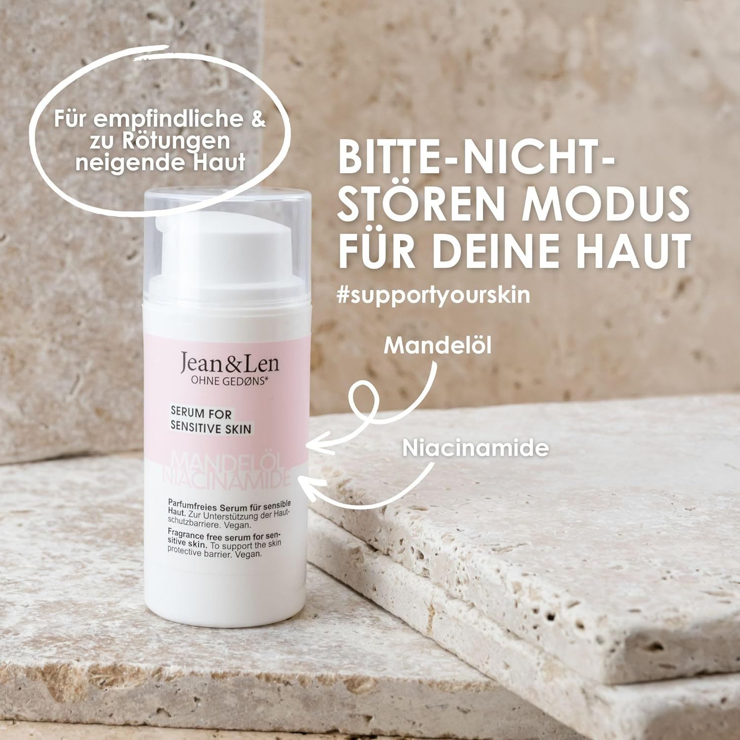 Jean & Len Parfumfreies Serum Mandelöl & Niacinamide 30 ml