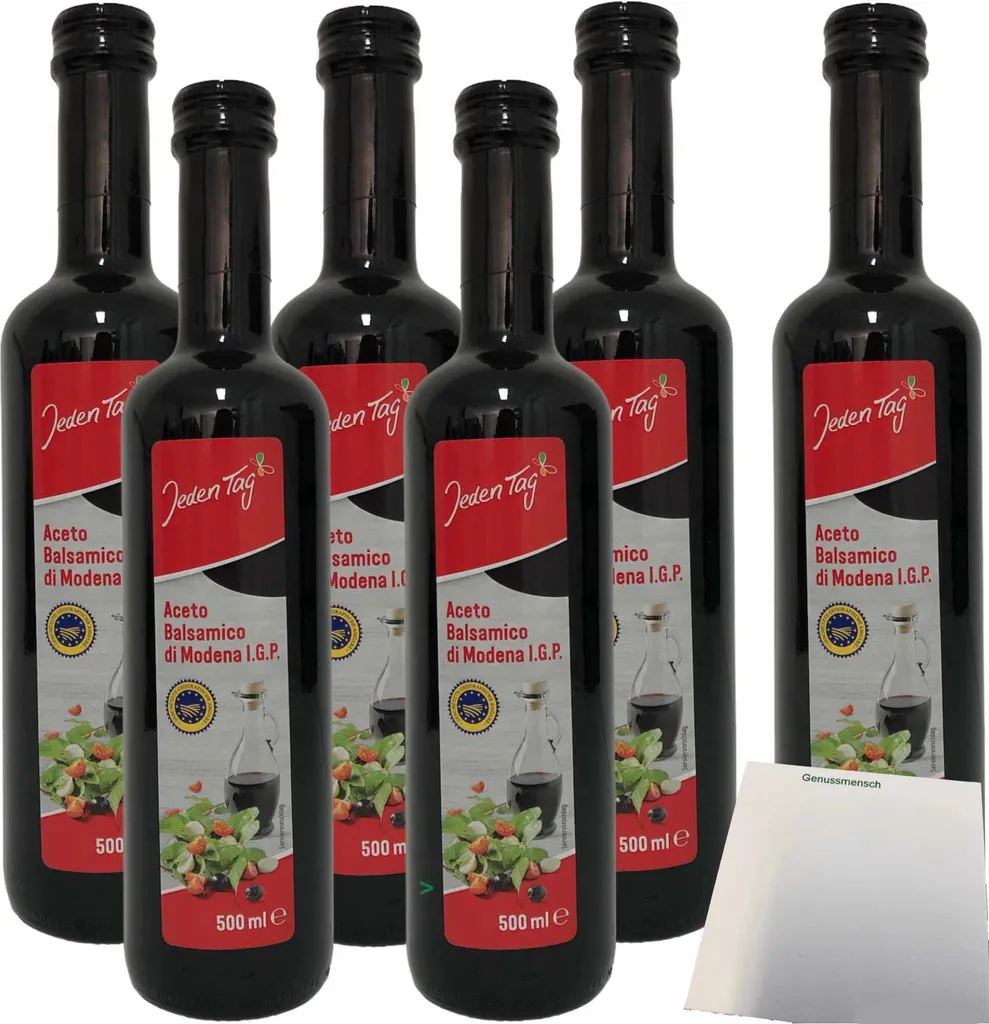 Every day Aceto Balsamico di Modena I.G.P. dark vinegar 6-pack (6x500ml bottle) + usy block