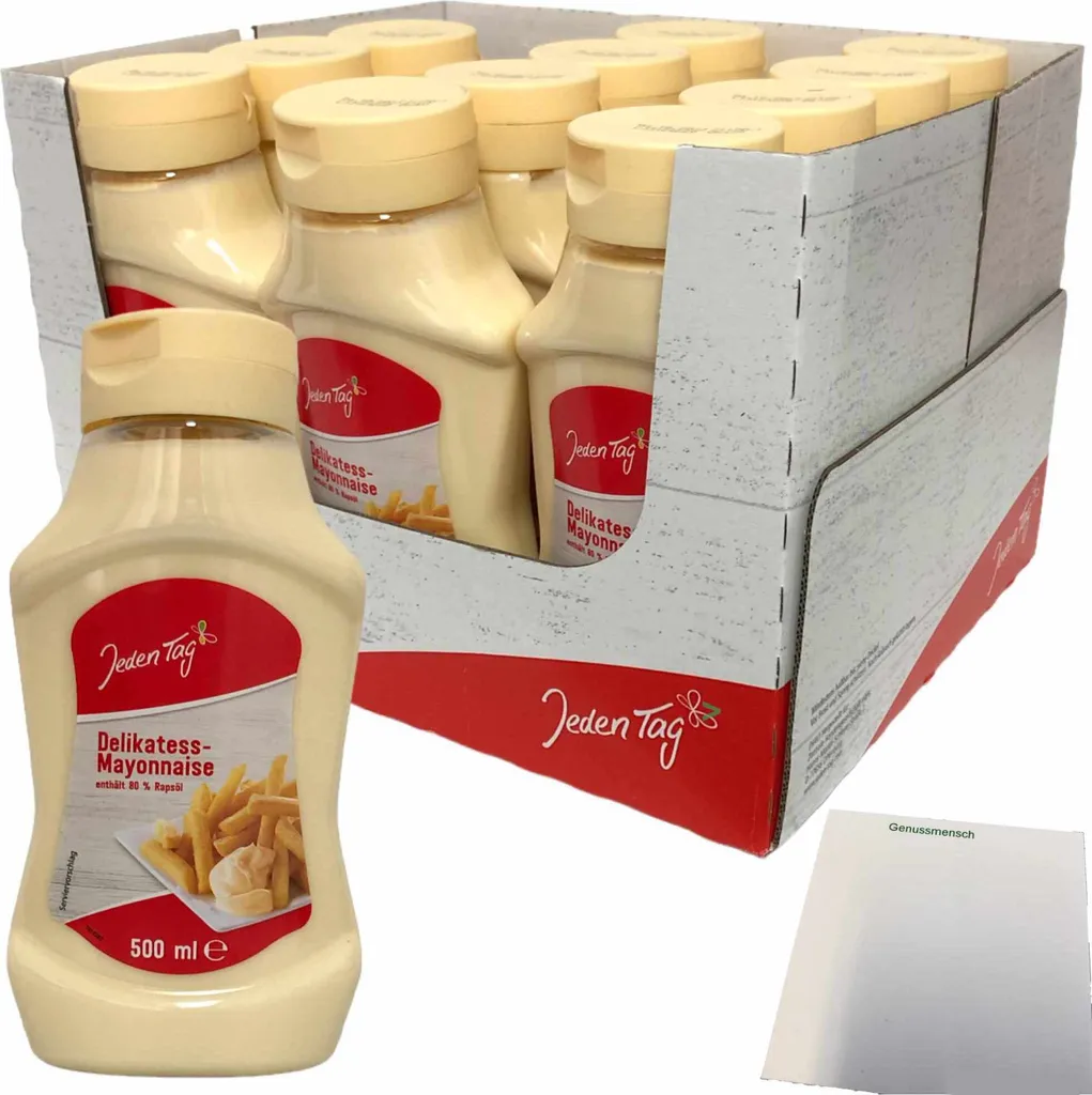 Every day delicacy mayonnaise 80% 12 pack (12x500 ml bottle) + usy block
