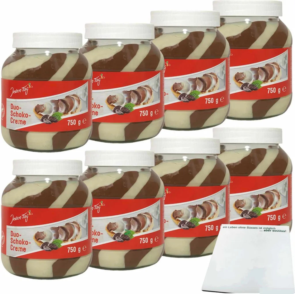 Every day Duo-Chocolate Cream Sweet Spread VPE (8x750g Jar) + usy Block
