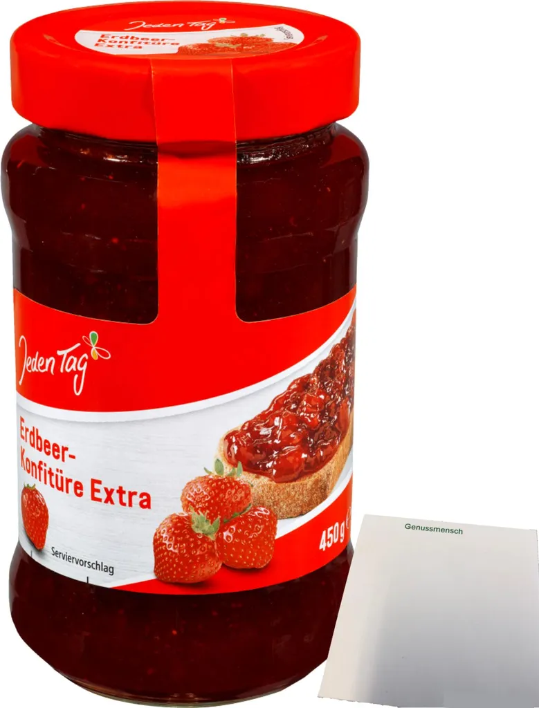 Everyday Extra Strawberry Jam (450g jar) + usy block