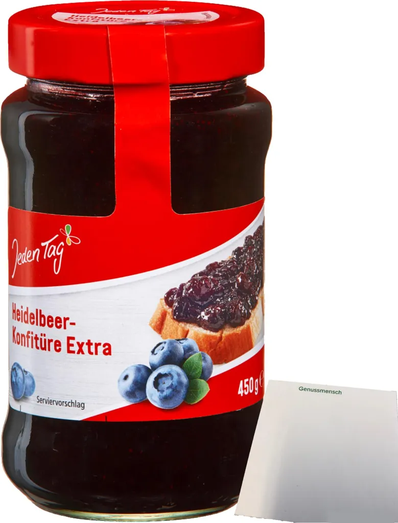 Everyday Extra Blueberry Jam (450g jar) + usy block