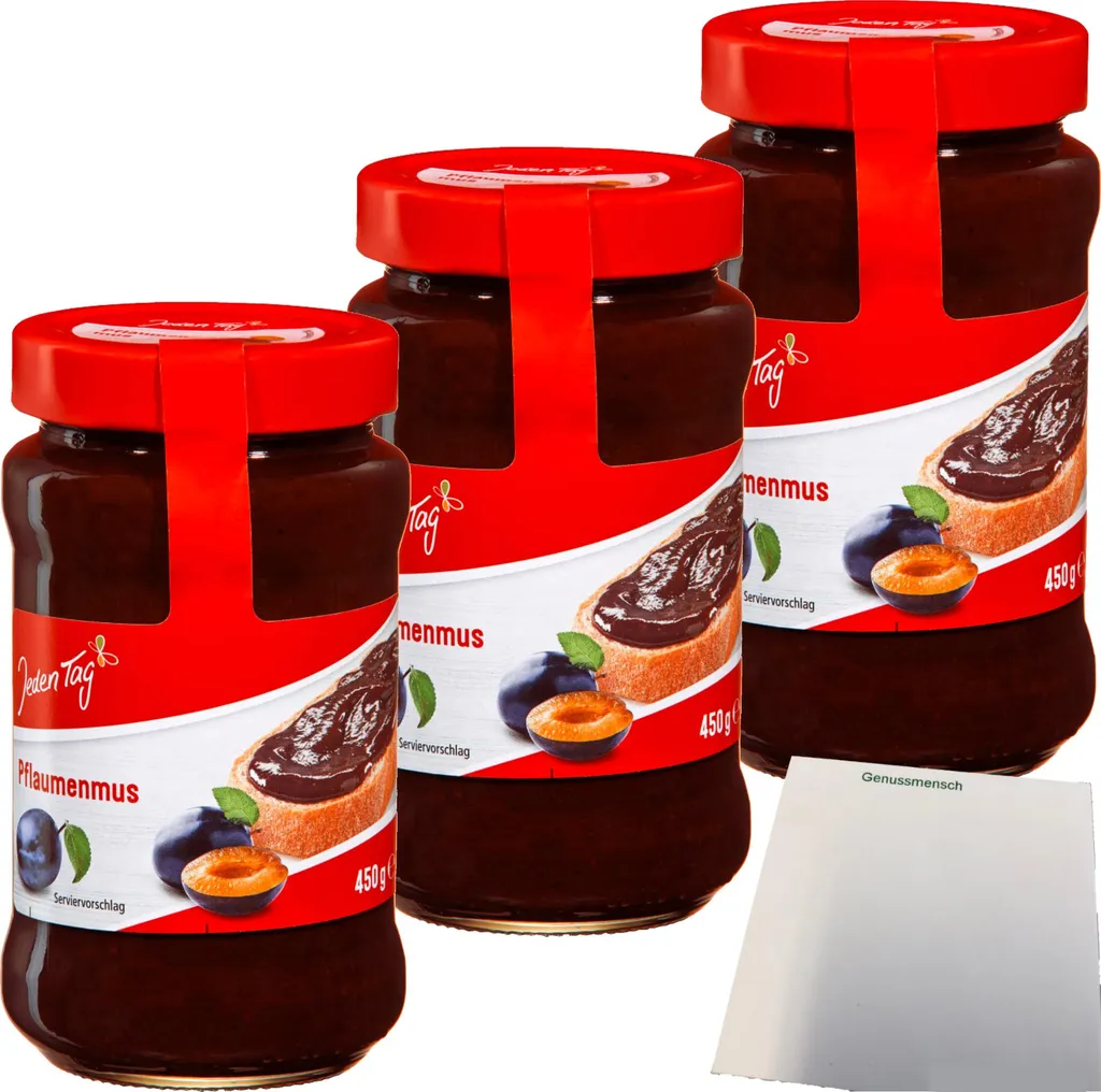 Everyday Extra Plum Jam 3-pack (3 x 450g) + usy block