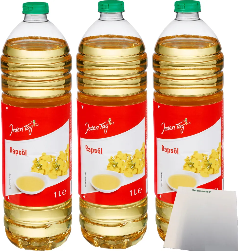 Everyday Rapeseed Oil 3-pack (3 x 1L bottles) + usy Block 3012g