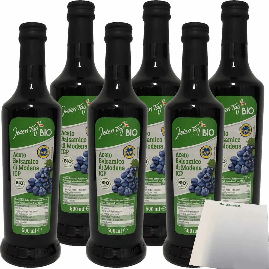Every day Aceto Balsamico di Modena IGP dark vinegar 6-pack (6x500 ml) + usy block