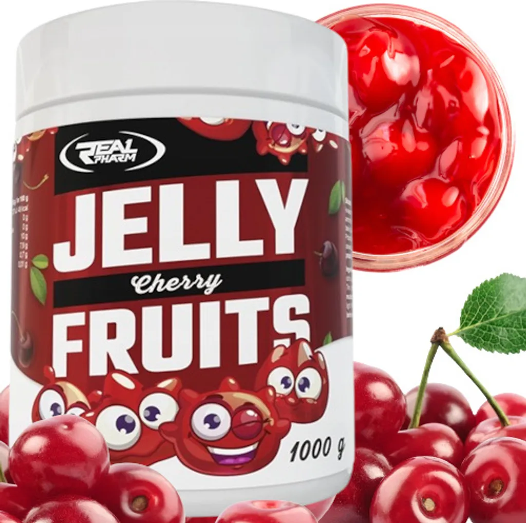 JEM Cherry FRUELINE in Gel, Zero Sugar, Real Pharm Jelly Fruits, 1kg