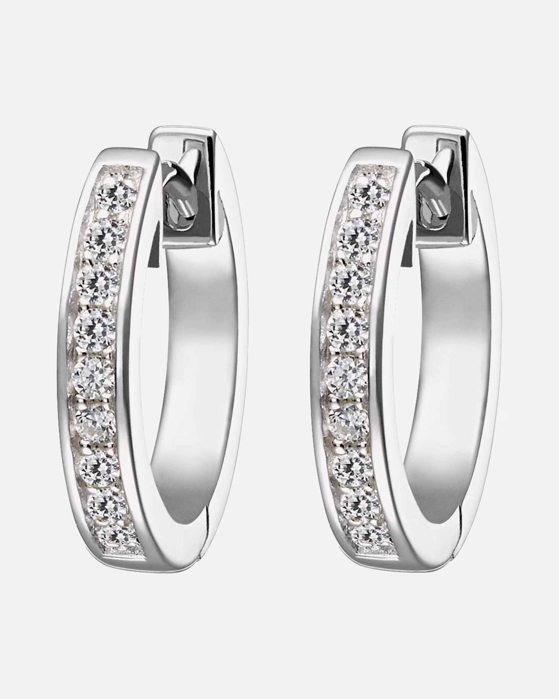 Jette earring hoop earrings 925 silver rhodium-plated