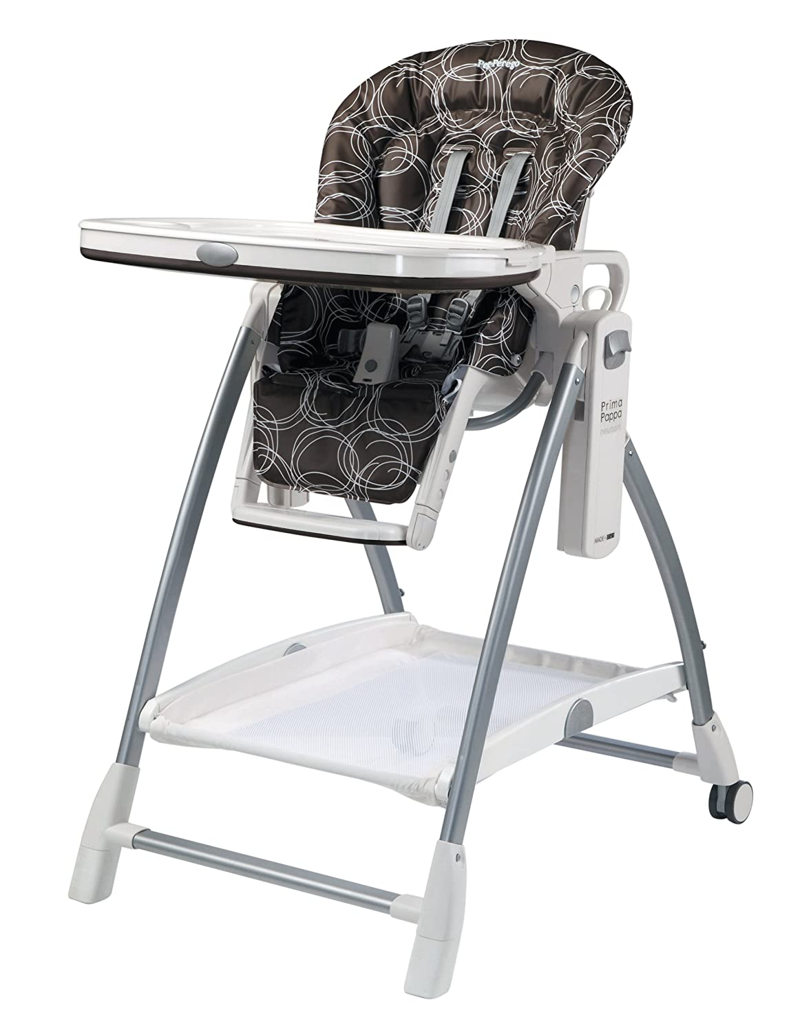 Peg Perego H0PPN8CR57 Highchair Prima Pappa Newborn Design: Circles Cacao