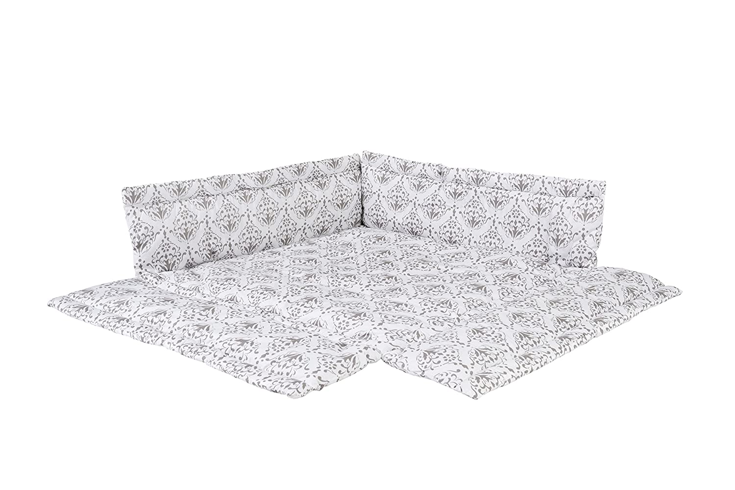 Schardt 13 213 00 00 1/739 Playpen Liner 100x100 cm Ornaments Grey