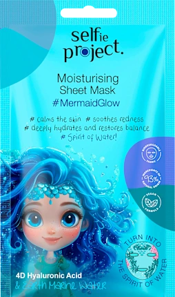 Selfie Project Sheet mask Moisturizing Mermaid Glow, 1 pc