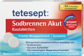 tetesept heartburn acute chewable tablets, 20 pcs