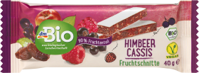 dmBio Fruit slices Raspberry & Cassis, 40 g
