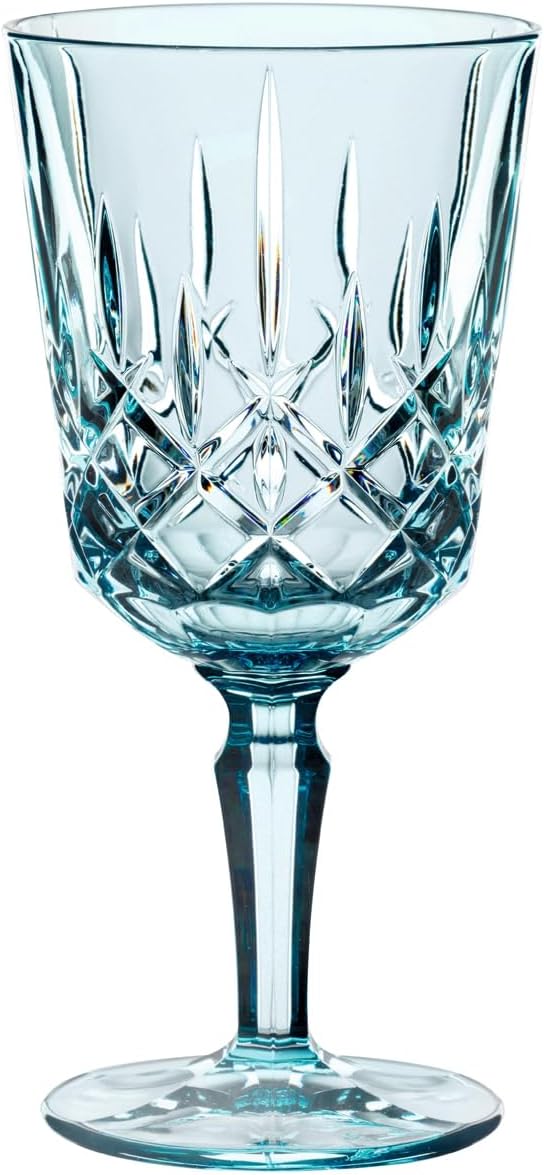 Spiegelau & Nachtmann, Noblesse Colors 105219 Set of 2 Blue Cocktail Glasses/Wine Glasses, Crystal Glass, 355 ml, Aqua, Noblesse Colors