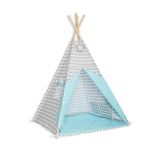Fun with mum TEE-MAT-MAG-TUR Tipi Set with Floor Mat, Multi-Coloured