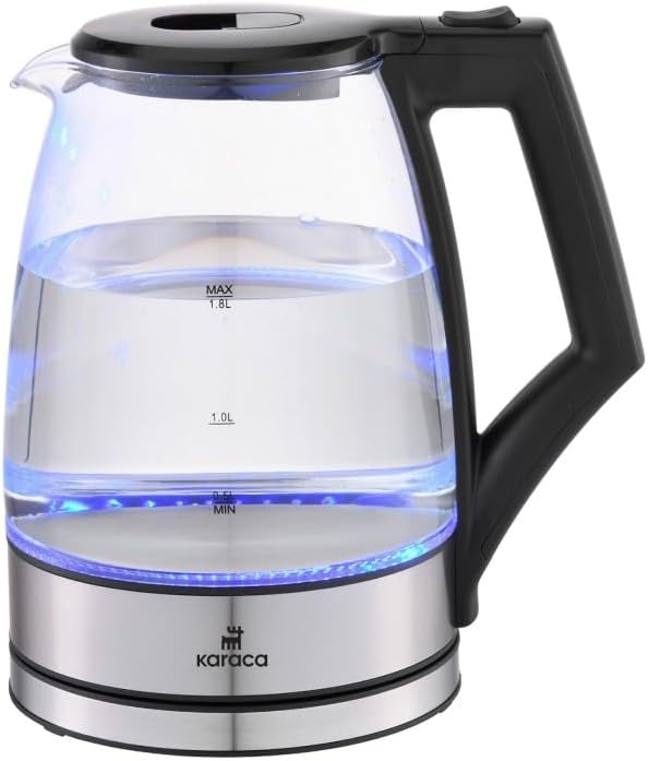 Karaca Glacia Glass Kettle, 2200 W, 1.8 L, Transparent