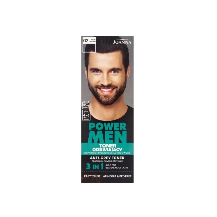 Joanna POWER MEN Refreshing Toner /02/ Dark Brown 80 g