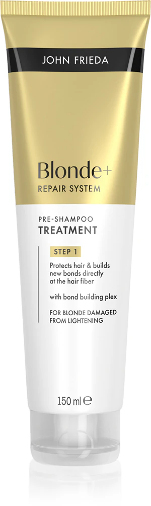 John Frieda Blonde+ Repair System Pre-shampoo Treatment Moisturizing Care for use before washing hair to strengthen hair, 150 ml