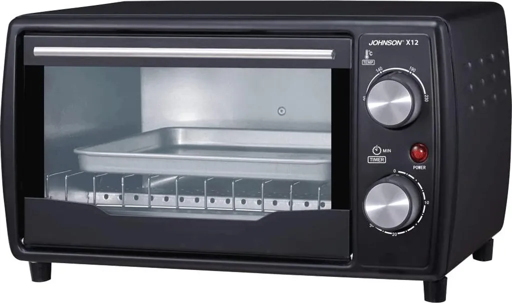 Johnson & Johnson Johnson Electric Oven X12 12 Liter 1000W Black - Kitchen Appliances