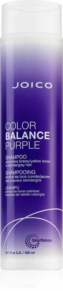 Joico Color Balance Purple Shampoo neutralizes yellow discoloration