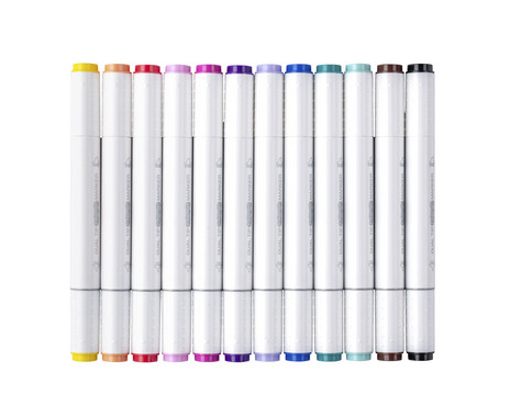 JOLLY Textile Marker Refill Pens for Airbrush, 12 Pieces