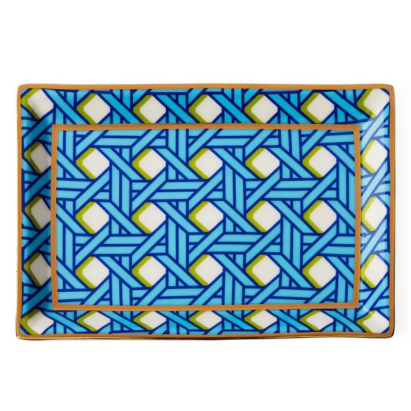 Jonathan Adler Basketweave Rectangle Tray