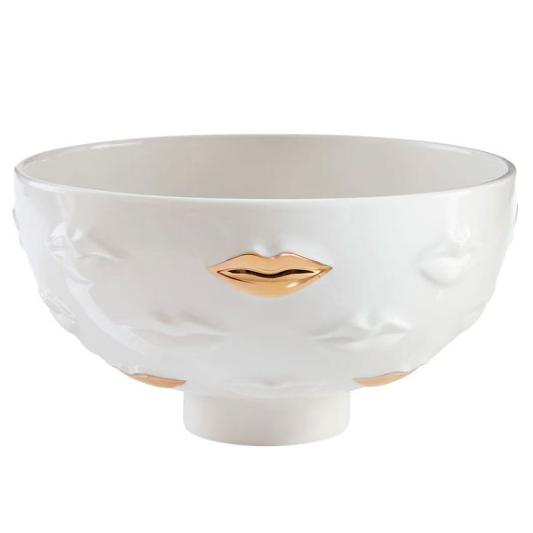 Jonathan Adler Fruit Bowl Gala Bowl Kissing Mouth White