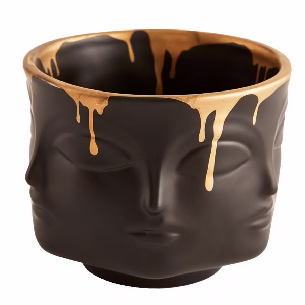 Jonathan Adler Bowl Gilded Dora Maar Vessel Black G