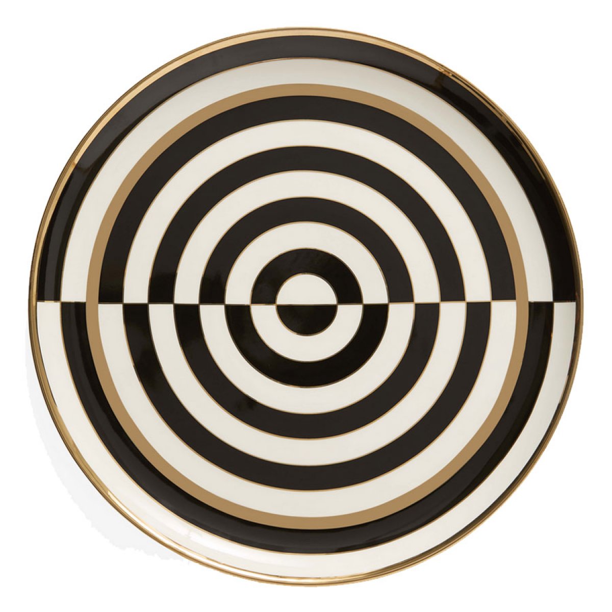 Jonathan Adler Serving Platter Op Art Round Serving Tray