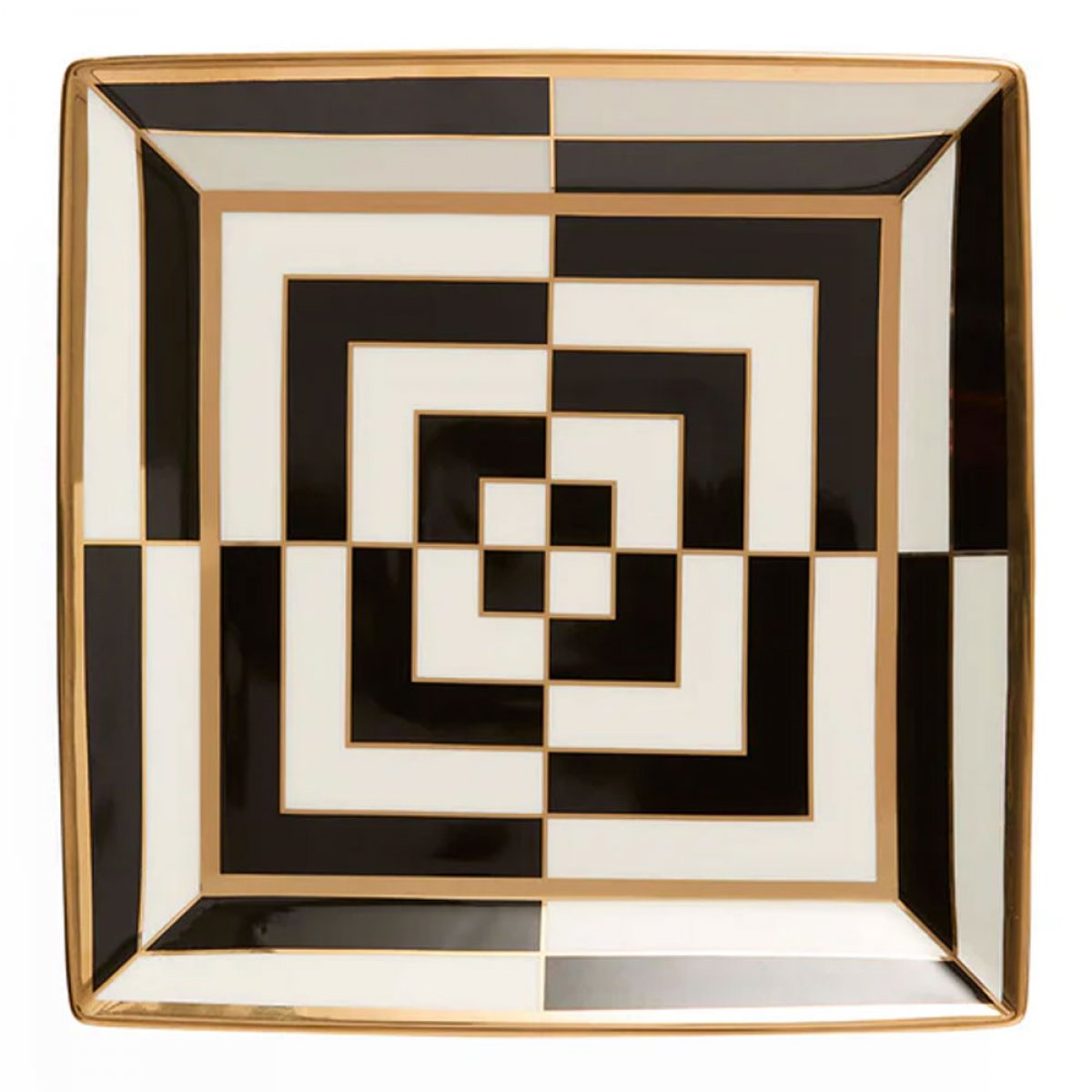 Jonathan Adler Serving Platter Bowl Tray Op Art Squa