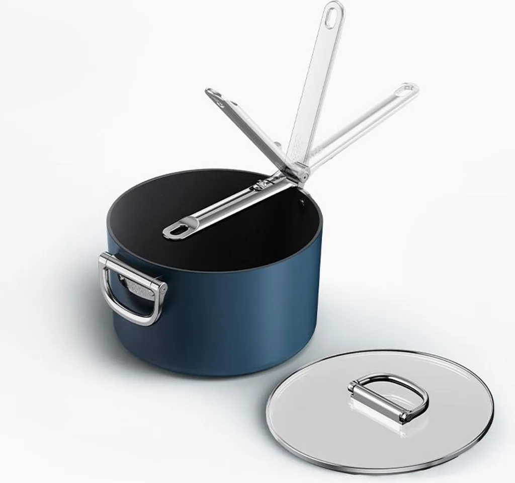 Joseph Joseph Space, Round, Blue, Aluminum, Ceramic, Stainless Steel, Stainless Steel