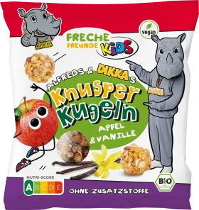 FRECHE FREUNDE FRECHE FRIENDE children's snack crunchy balls apple & vanilla, 30 g