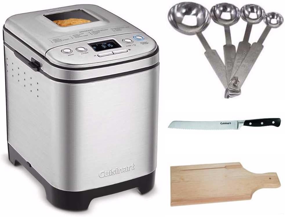 Cuisinart CBK-110 Bread Maker Package with Measuring Spoon Set, Bread Board and Bread Knife