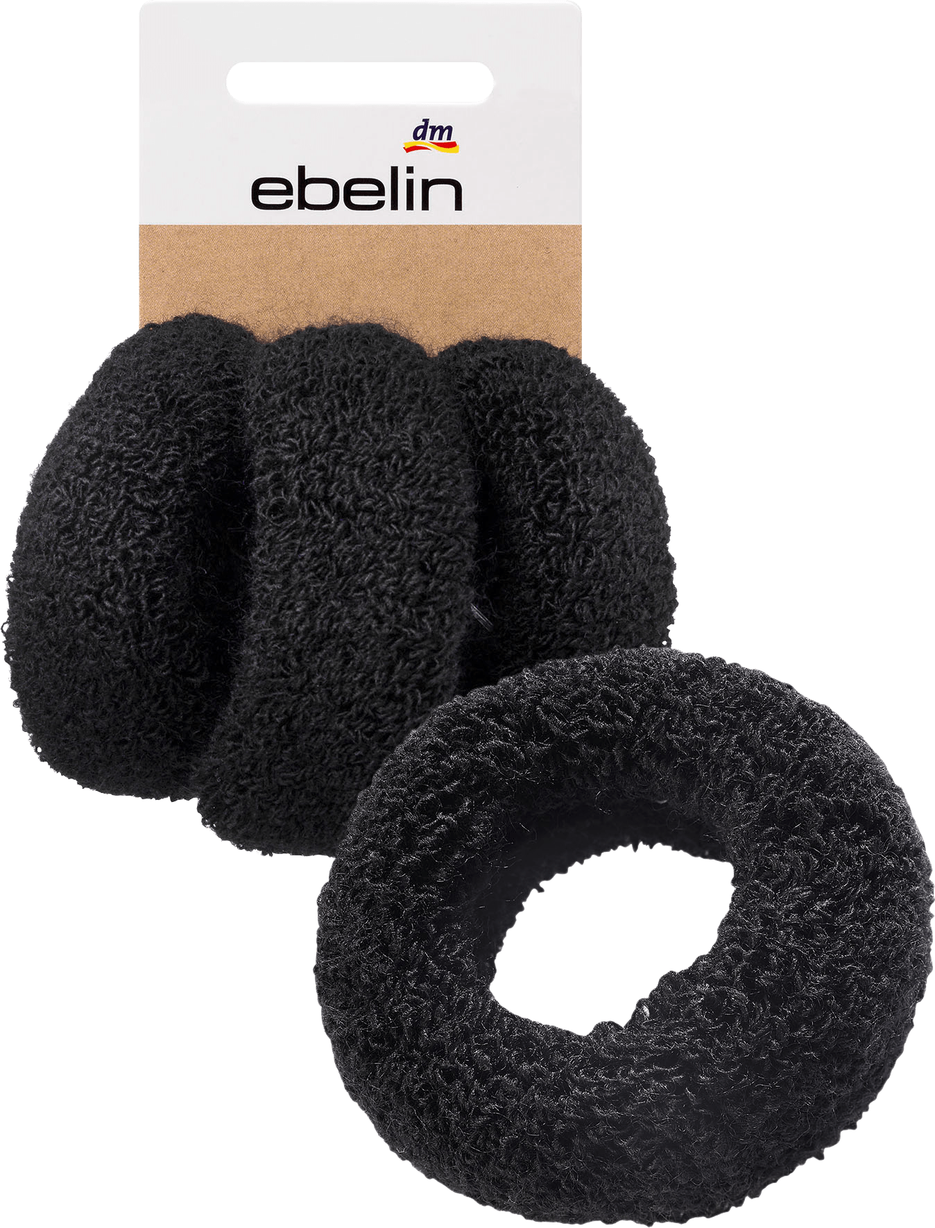 ebelin Hair Ties Black, 3 Pcs