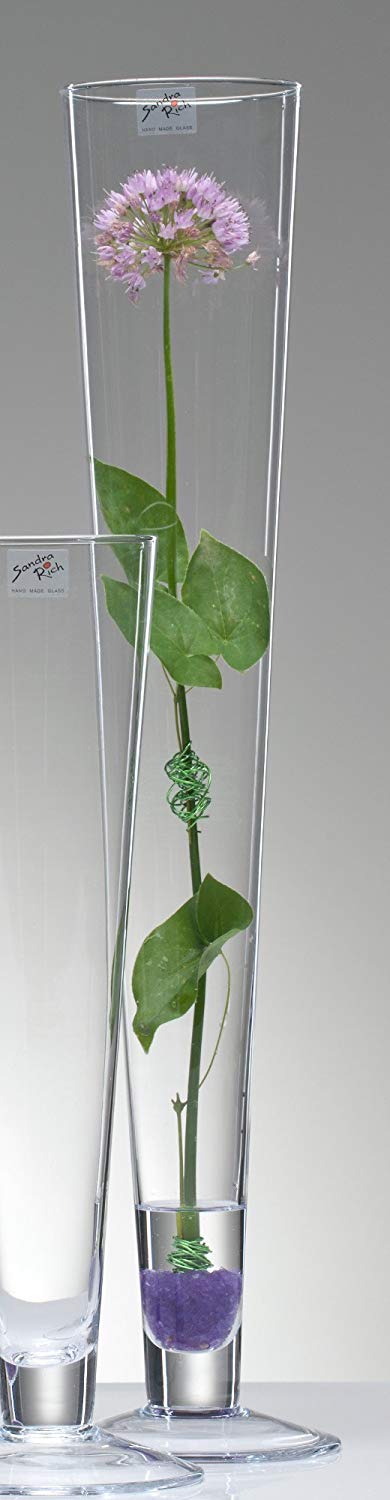 Sandra Rich Glass Vase Cielo Conical Glass Table Vase 60 Cm