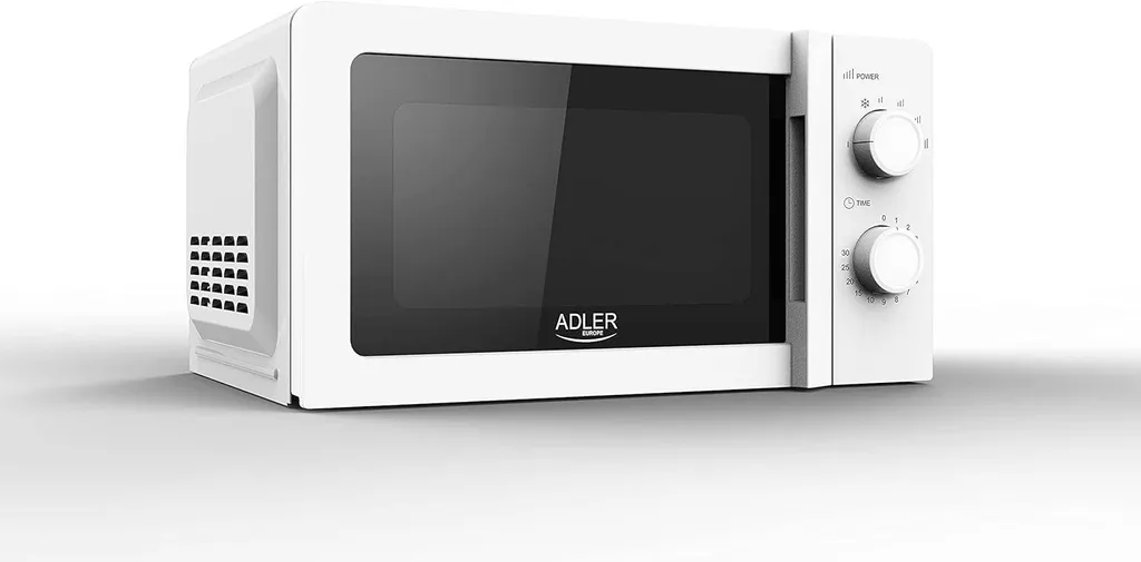 JUNG ADLER AD6205 Small Microwave Oven, 20L Capacity, Compact Mini Microwave Oven, 30-Minute Timer, Defrost Function, 700W, 5 Power Levels, Space-Saving