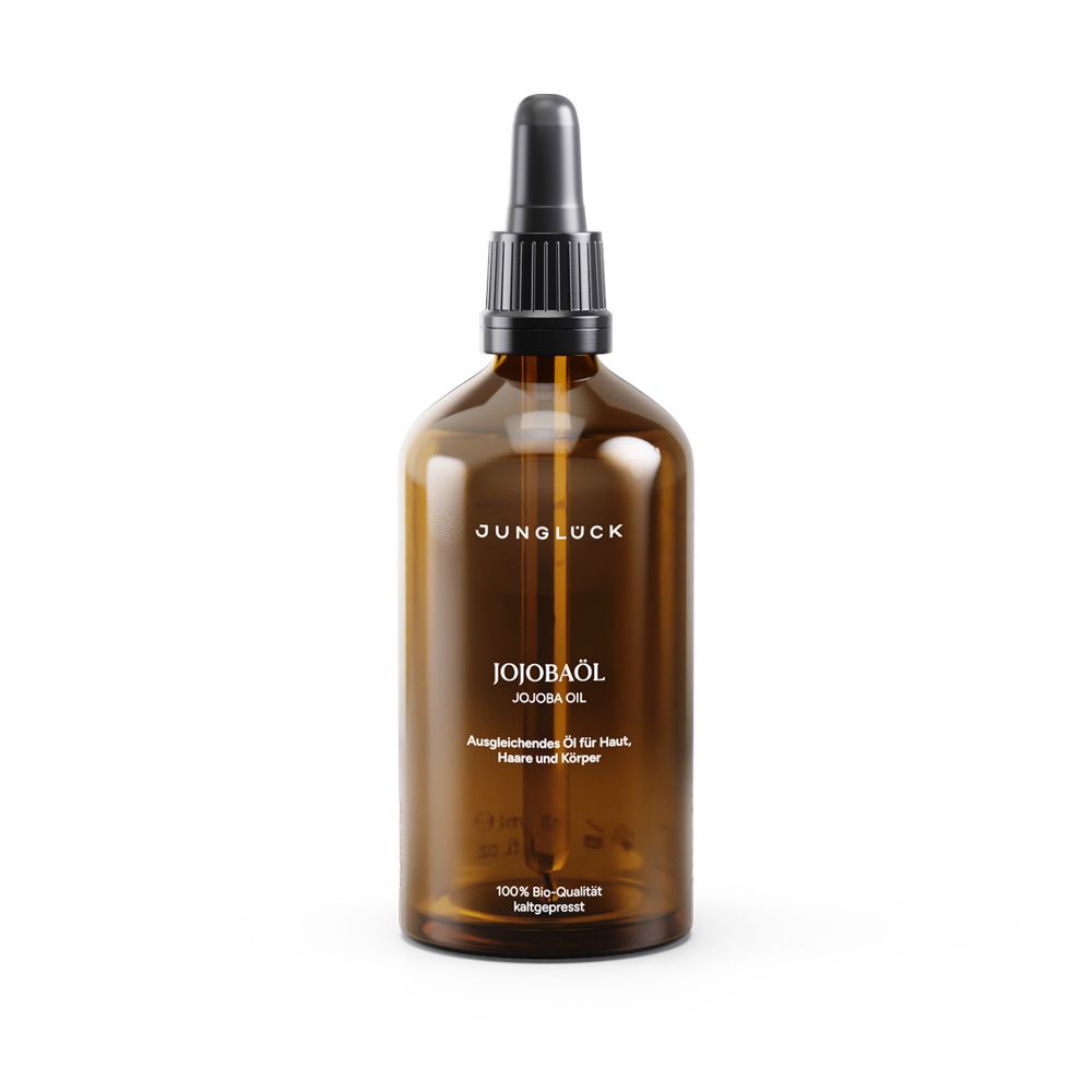 JUNGLÜCK Jojoba Oil - Cold-pressed - 100% Organic, Pure & Natural, for a more even complexion 100 ml