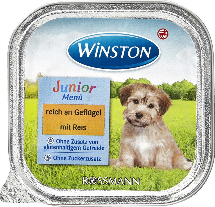 Winston Junior menu rich in poultry with rice