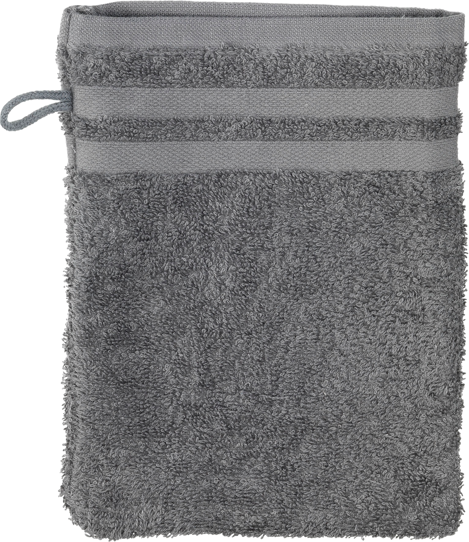 Ebelin Terry Cloth Washcloth Grey 100% Cotton Gots Certified, 1 Pcs