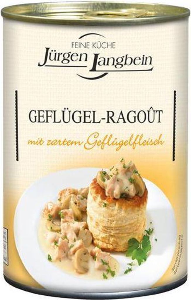 Rila Jürgen Langbein Poultry Ragout 400g Can With tender poultry meat Ready to eat