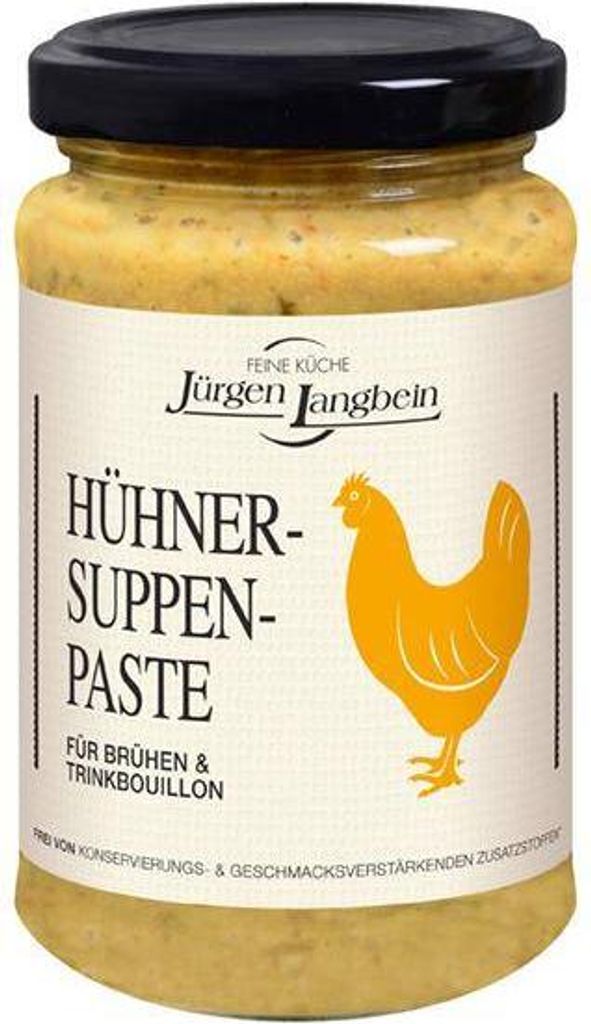 Rila Jürgen Langbein Chicken Soup Paste 250g Glass Jar Gluten-free Lactose-free Strong Spicy Flavor 250g