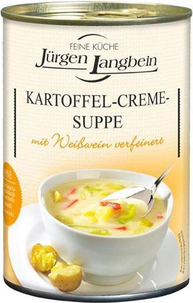 Rila Jürgen Langbein Potato Cream Soup 400 ml Can Vegetarian No Colorings No Yeast Extract No Flavor Enhancers 400 ml