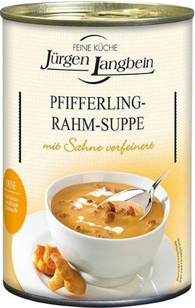 Rila Jürgen Langbein Chanterelle Cream Soup 400ml Can Ready to Serve