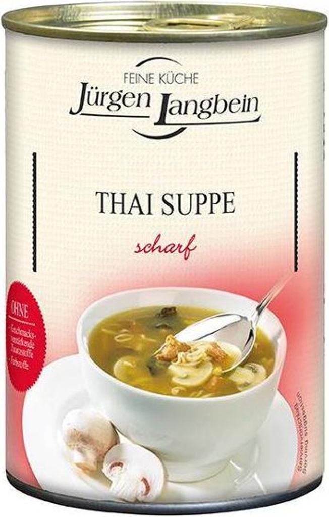 Rila Jürgen Langbein Thai Soup 400ml Can Gluten-free Lactose-free Spicy Flavor 400 ml