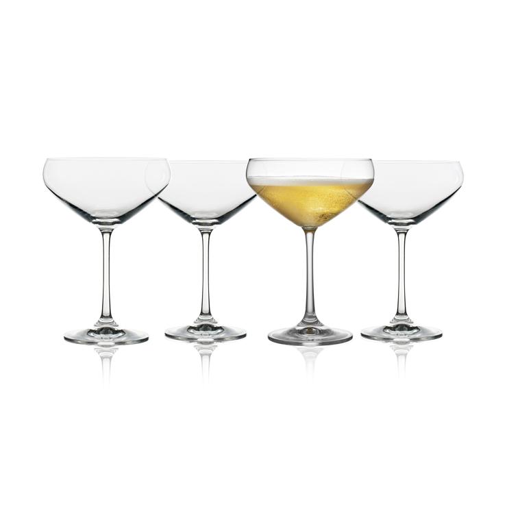 Lyngby Glas Juvel champagne glass coupe 34 cl pack of 4