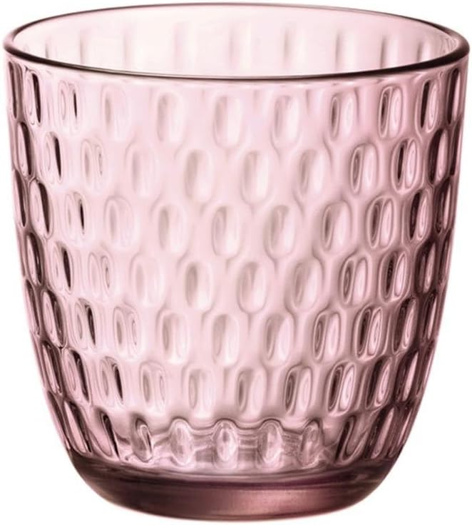 Bormioli Rocco Slot Glasses Set, Pink, 6 Units