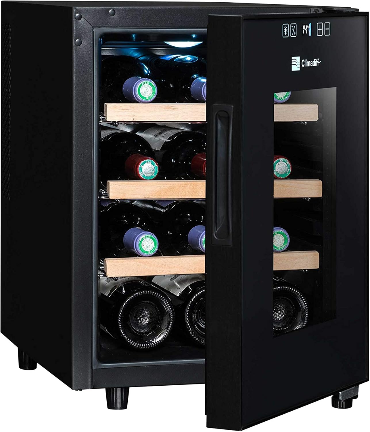 CLIMADIFF CC12 - Ultra Quiet Service Cellar - 12 Bottles - Freestanding - L34.5 cm x H 48 cm
