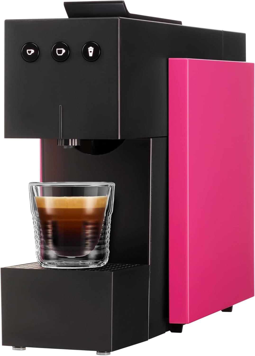 K-fee Square Capsule Machine for Coffee, Tea & Cocoa, Compact Coffee Machine, Quick Heating, 0.8 L Water Tank, 19 Bar, Pink