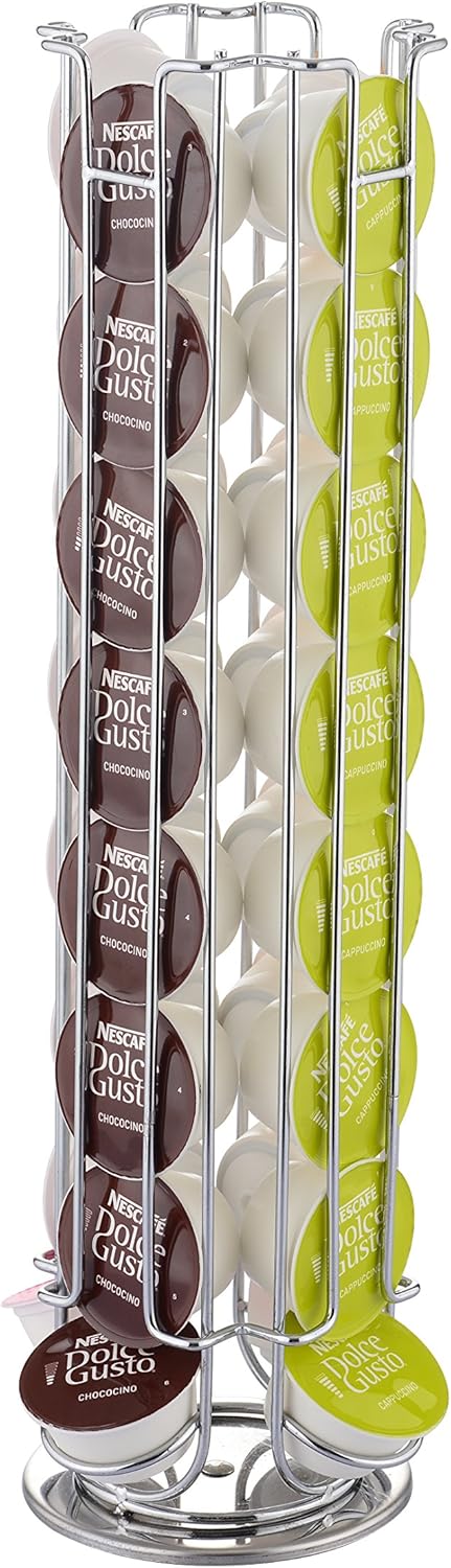 Exzact Store Exzact EX-NP021-40 Nespresso Coffee Capsule Holder, Rotating Pod Tower Rack (Pack of 40)